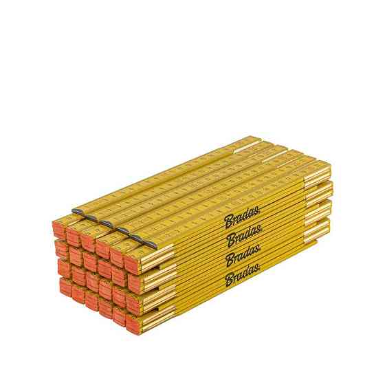 Лінійка розкладна, дерево, 1м, пружина, жовтий, DIY-MFW11YL/24BOX Київ