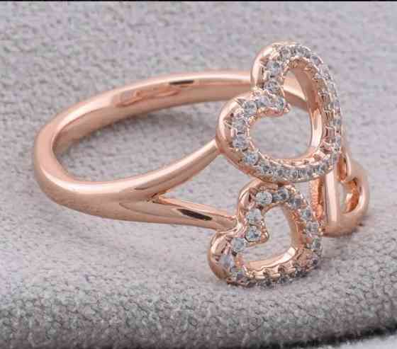 Кольцо Xuping 14038, 20 размер (ширина 15мм), белые фианиты, позолота РО Киев