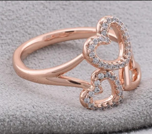 Кольцо Xuping 14038, 20 размер (ширина 15мм), белые фианиты, позолота РО Киев - изображение 4