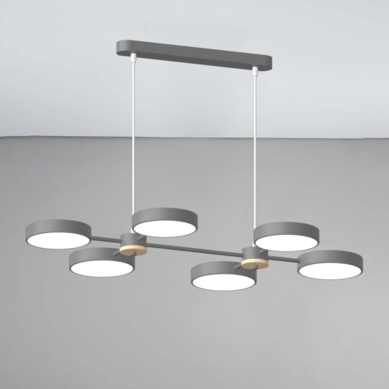 SIRIUS Люстра підвісна світлодіодна Sirius B X13284/6 GREY+WOOD сіра Киев