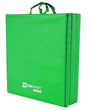 Мат гимнастический Hop-Sport HS-065FM мягкий с липучкой 5см зеленый Киев