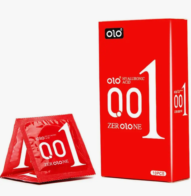 Презервативи OLO Zero One ультратонкі з гіалуроновим мастилом і збудливим ефектом (паковання 10 шт.) Sex Aura Київ - фото 1