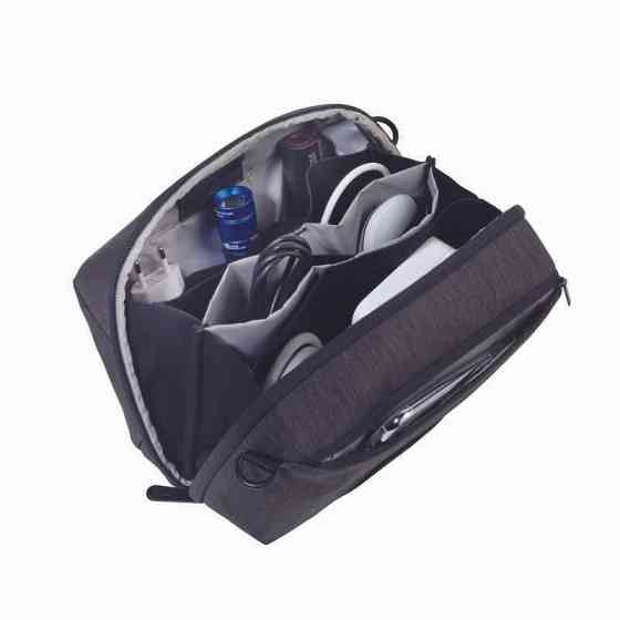 Органайзер Troika Toplader для кабелів з 2 відділеннями на блискавці. Рівне