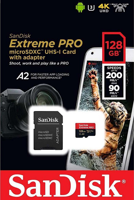 Карта пам'яті SanDisk Extreme Pro 128ГБ A2 Київ - фото 2