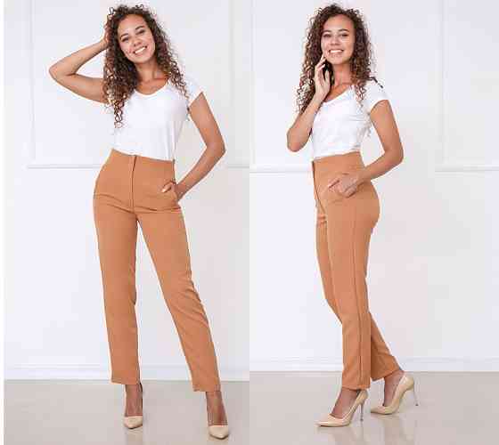 Жіночі прямі штани з кишенями "Jenifer" оптом | Розпродаж моделі Київ