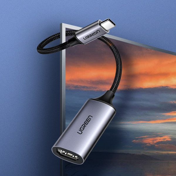 Перехідник USB 2.0 Type C --> HDMI V2.0 4K@60Hz 10 См CM297 UGREEN Сірий (70444) Київ - фото 2