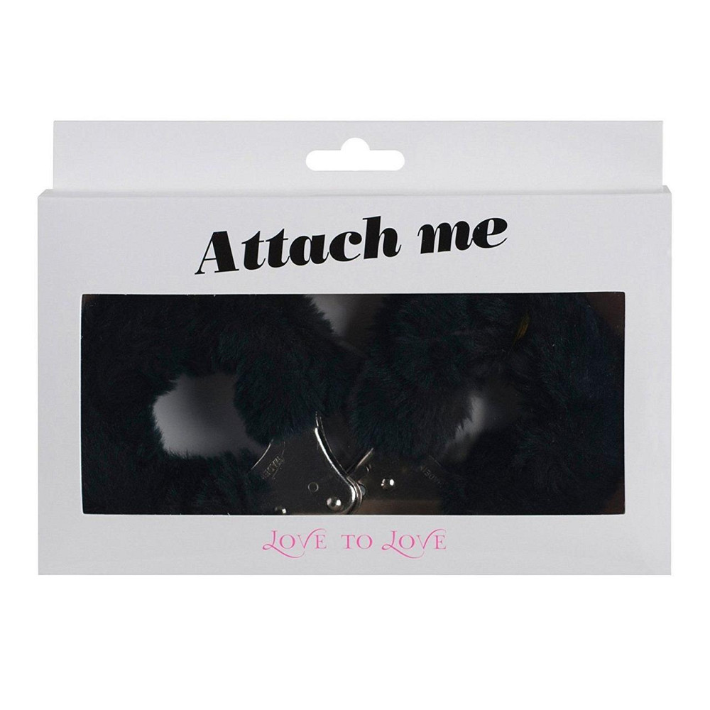 Наручники з плюшевою обробкою Love To Love ATTACH ME Black Sex Aura Київ - фото 2