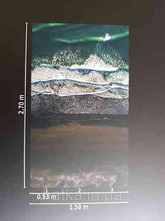 Шпалери вінілові на флізелін Marburg Dune 32546 панно мурал еко абстракція чорний білий бірюзовий Київ