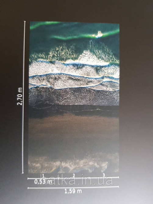 Шпалери вінілові на флізелін Marburg Dune 32546 панно мурал еко абстракція чорний білий бірюзовий Київ - фото 3