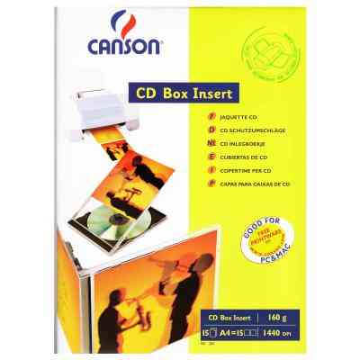 Бумага Canson для CD/ DVD, вкладка, 160г, A4, 15ст (872846) Винница