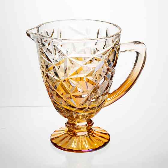 Глечик скляний для компоту 1,2 л ребристий фігурний Yiwu HP-19-187 Київ