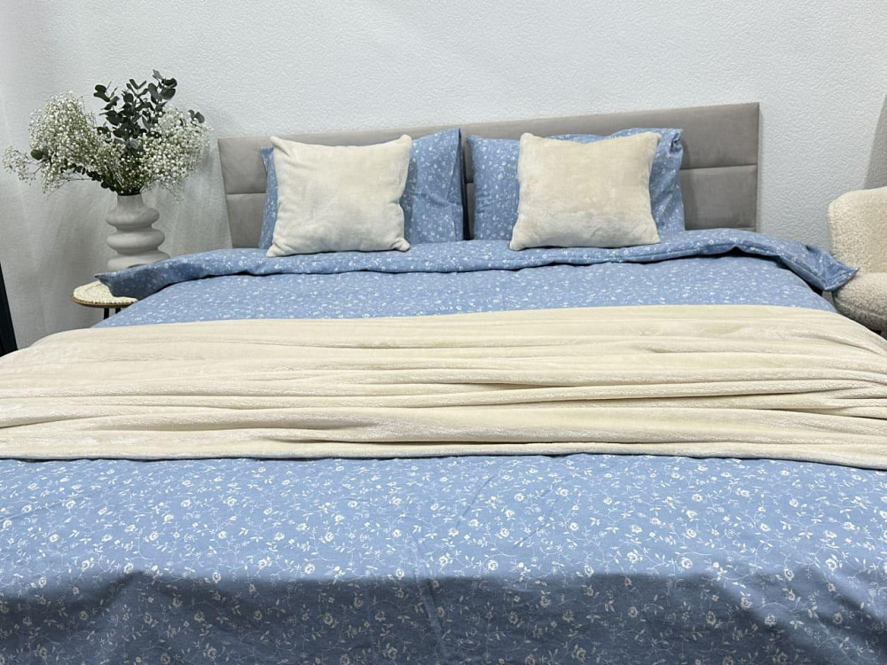 Ecotton Комплект постільної білизни Ecotton Євро двоспальний 210х220 см блакитний (250958) Коломыя - изображение 3