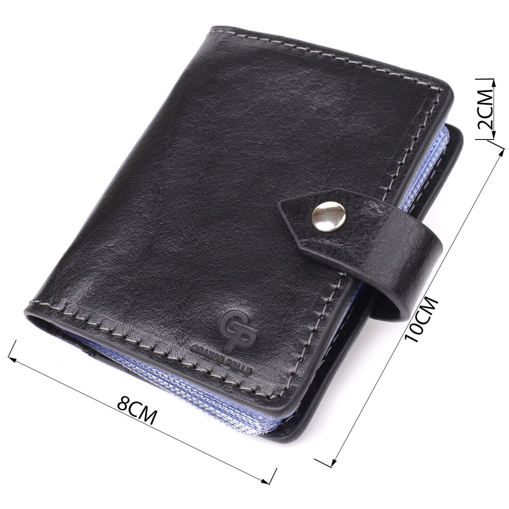 Визитница унисекс из натуральной гладкой кожи GRANDE PELLE 22941 Черная Киев - изображение 7