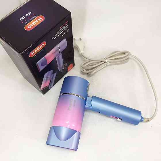 Дорожній фен для волосся MAGIO MG-167, Легкий професійний фен Електричний для сушіння волосся OQ-39 Львів
