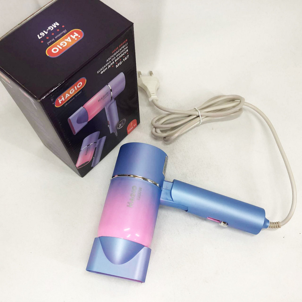 Дорожній фен для волосся MAGIO MG-167, Легкий професійний фен Електричний для сушіння волосся OQ-39 Львів - фото 6