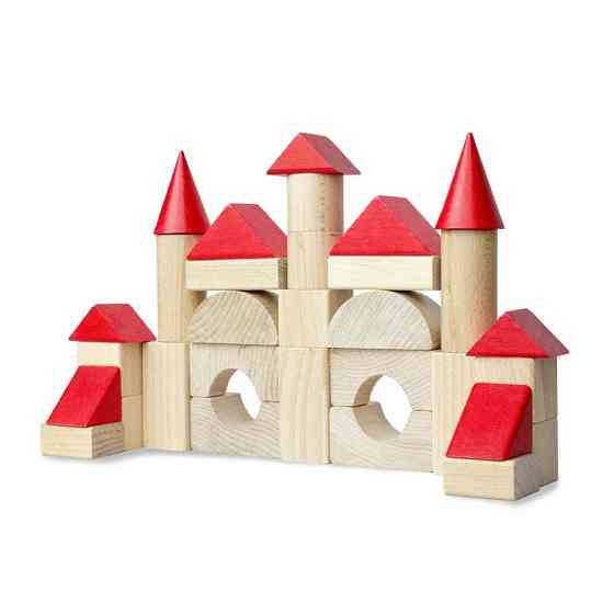 Дерев'яний конструктор "Червоні шпичаки" 900743, 31 деталь Вінниця