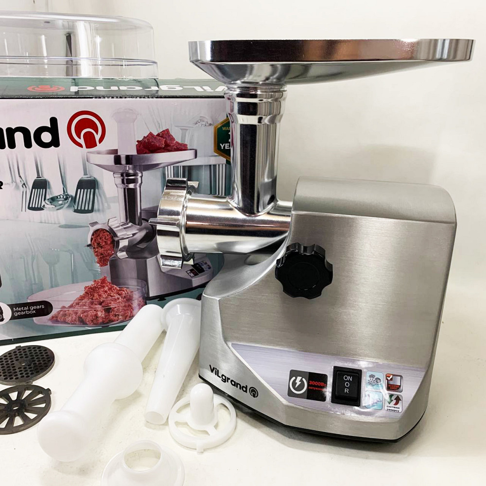 Електрична м'ясорубка багатофункціональна 2 швидкості, Електром'ясорубка побутова з насадкою для кебабу XB-60 Львів - фото 15