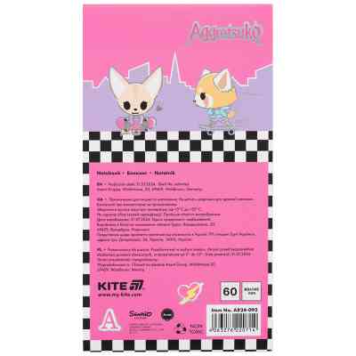 Блокнот Kite на магніті Aggretsuko 60 аркушів, клітинка (AR24-092) Вінниця