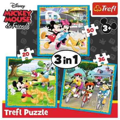 Пазл Trefl Mickey&amp;friends Міккі з друзями 3 in1 (5900511348460) Вінниця
