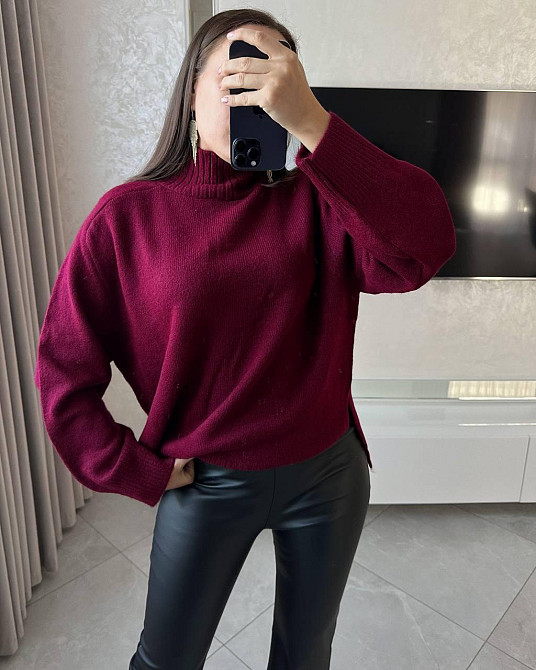 Жіночий оверсайз светр машинна вʼязка Одеса - фото 4