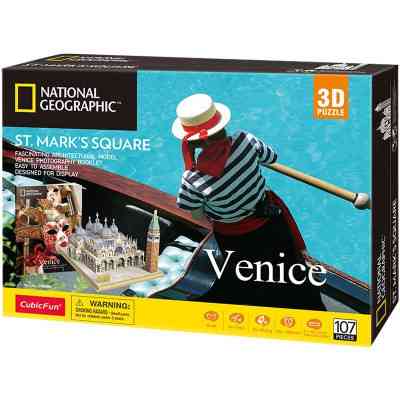 Пазл Cubic Fun Тривимірна головоломка-конструктор National Geographic Площа Святого Марка (DS0980h) Вінниця