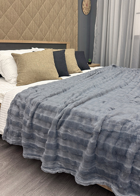 Плед-покривало 200х230 см (+-5см) Soft Night Графітовий (87-132) Київ - фото 5