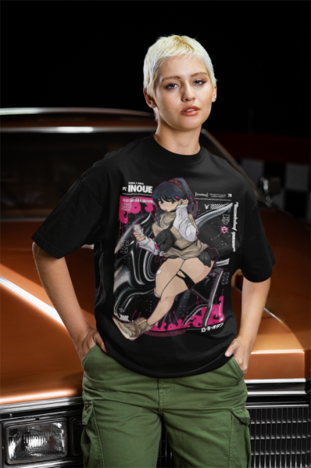 Футболка для хлопчика з аніме принтом Бліч оверсайз (зріст від 165 до 180) Чорний AnimeJ0678m Дніпро - фото 3