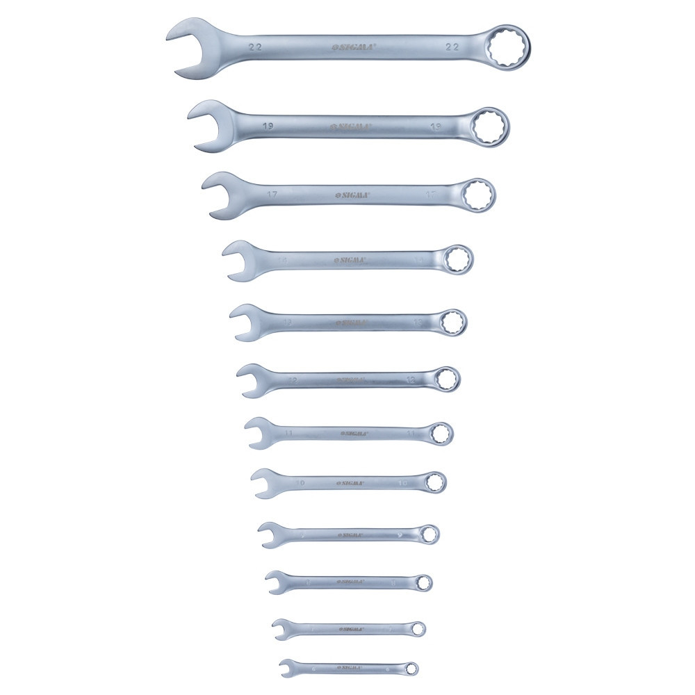 Ключі ріжково-накидні 12шт 6-22мм CrV SIGMA (6010121) Рівне - фото 2