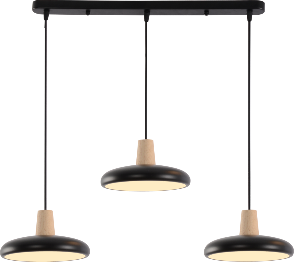 VALESO Підвісна люстра -3 чорний + дерево Київ - фото 7