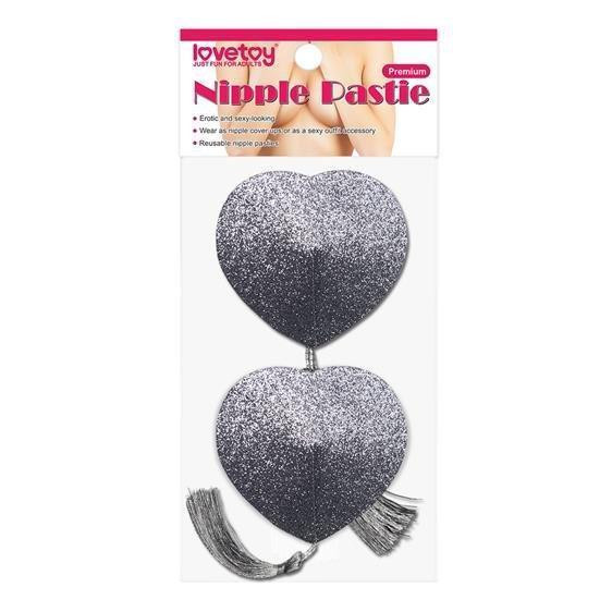 Пестіси - Reusable Glitter Heart Tassel Nipple Pasties Sex Aura Київ - фото 1