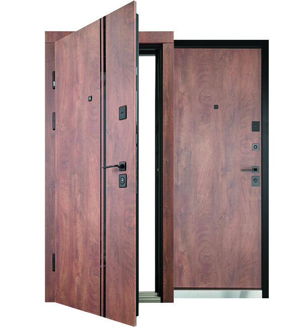 Вхідні двері Abwehr Megapolis Kale Riviera 572/0 Спил дерева коньячного 860*2050 мм Київ - фото 3