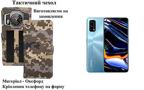 Тактический чехол для OPPO A78 4G, A78 5G, OPPO A79 5G, крепится к снаряжению на липучке Киев