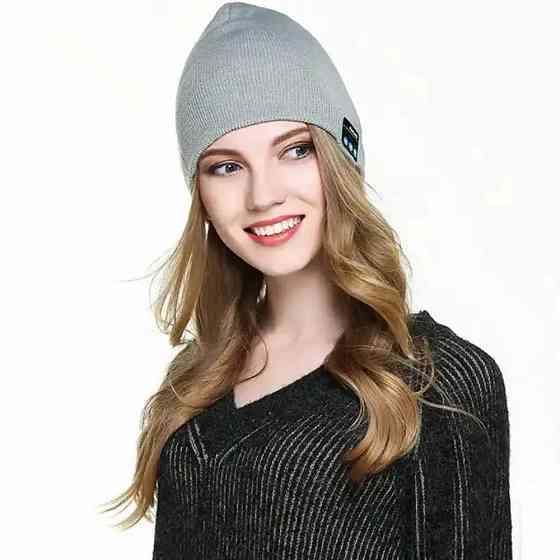 Портативная колонка ШАПКА с bluetooth наушниками SPS Hat BT True. Цвет: серый WA-12 Львов