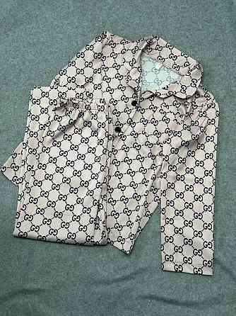 Дитяча піжамка із сатину Гуччі Пудровий 146-152 Харків