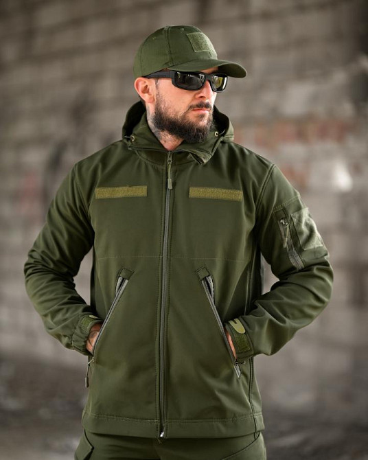 Демисезонный тактический костюм софтшел DEMENTIOZ олива ВТ6843 Одесса - изображение 5