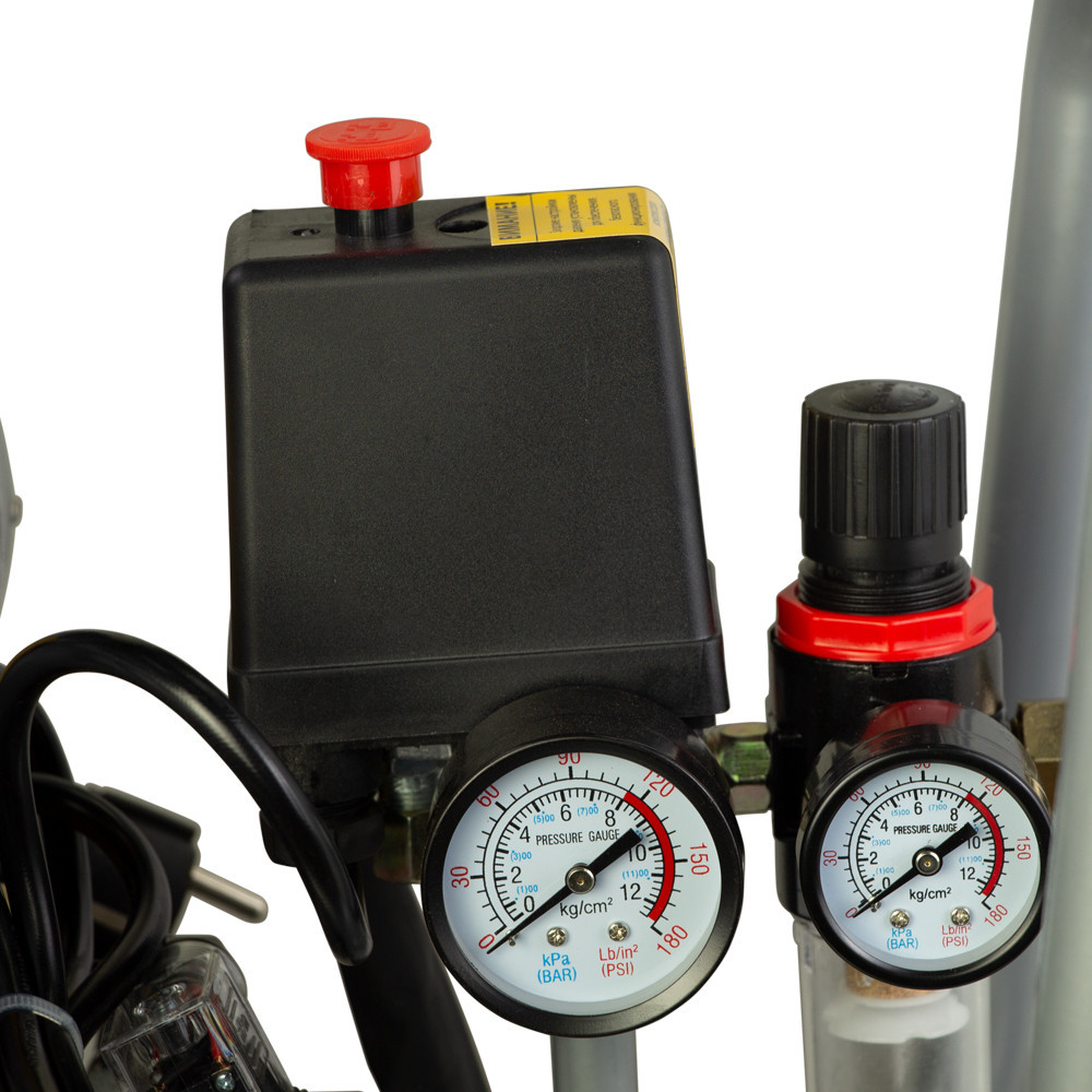 Компрессор четырехцилиндровый безмасляный 2.2кВт 1400об/мин 320л/мин 8бар 58дБ 50л SIGMA (7042551) Ровно - изображение 4