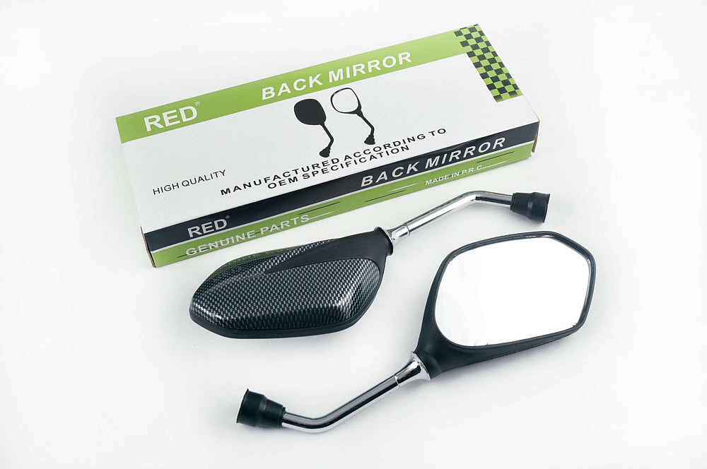 Дзеркала стрілоподібні mod:219, 10mm (карбон) RED Київ - фото 1