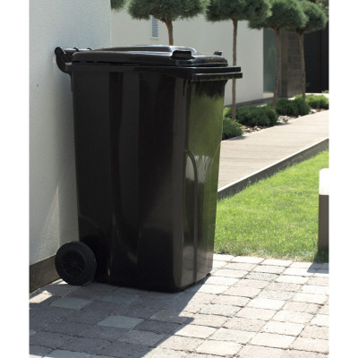 Контейнер для мусора Алеана на колесах с ручкой темно-коричневый 240 л (4050) Винница - изображение 2