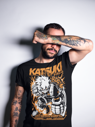 Футболка з аніме принтом Моя геройська академія оверсайз (S/M/L) Чорний AnimeJ0790 Дніпро