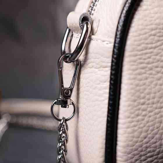 Вечірня жіноча сумка на ланцюжці із натуральної шкіри Біла (Vintage) Київ