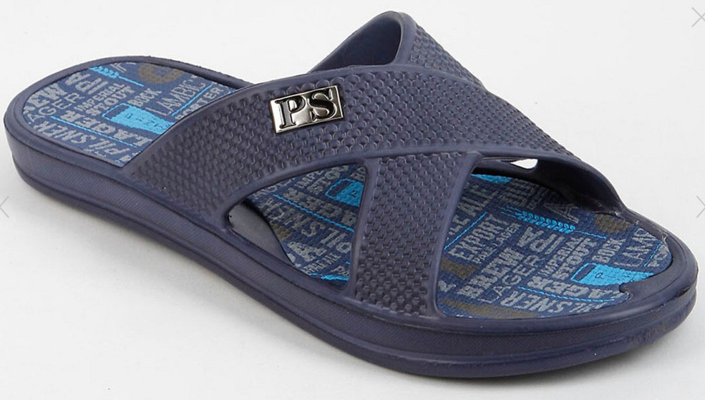 Шлепанцы мужские синие накрест PS 43 Одесса - изображение 1