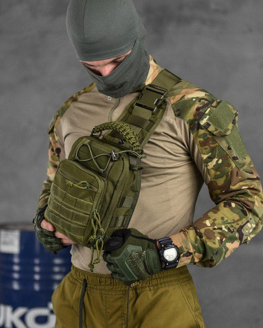 Тактична сумка нагрудна paracord oliva 3-0 Одеса - фото 8