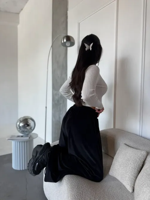 Велюрові жіночі брюки вільного крою з високою посадкою Одеса - фото 9