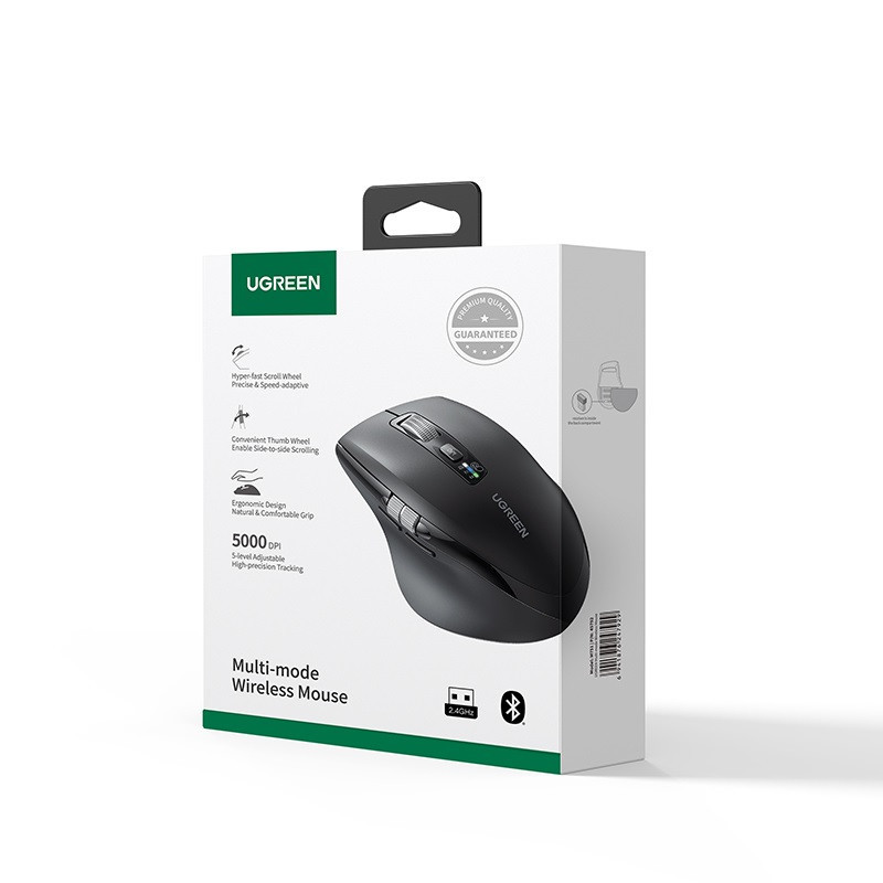 Маніпулятор миша бездротова UGREEN M751 Multi-mode Wireless Mouse Black Одеса - фото 2