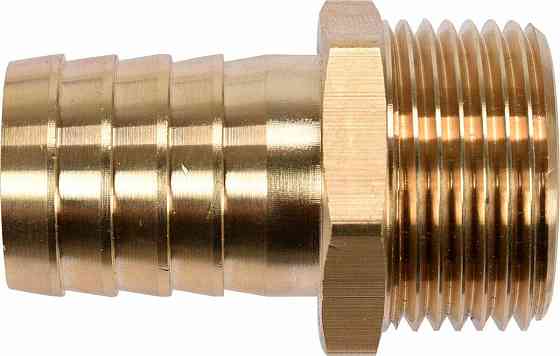 Штуцер для сполучення водяного насоса з шлангом латунний FLO "ялинка" FI 25- різьба М32 [10/80] Одеса