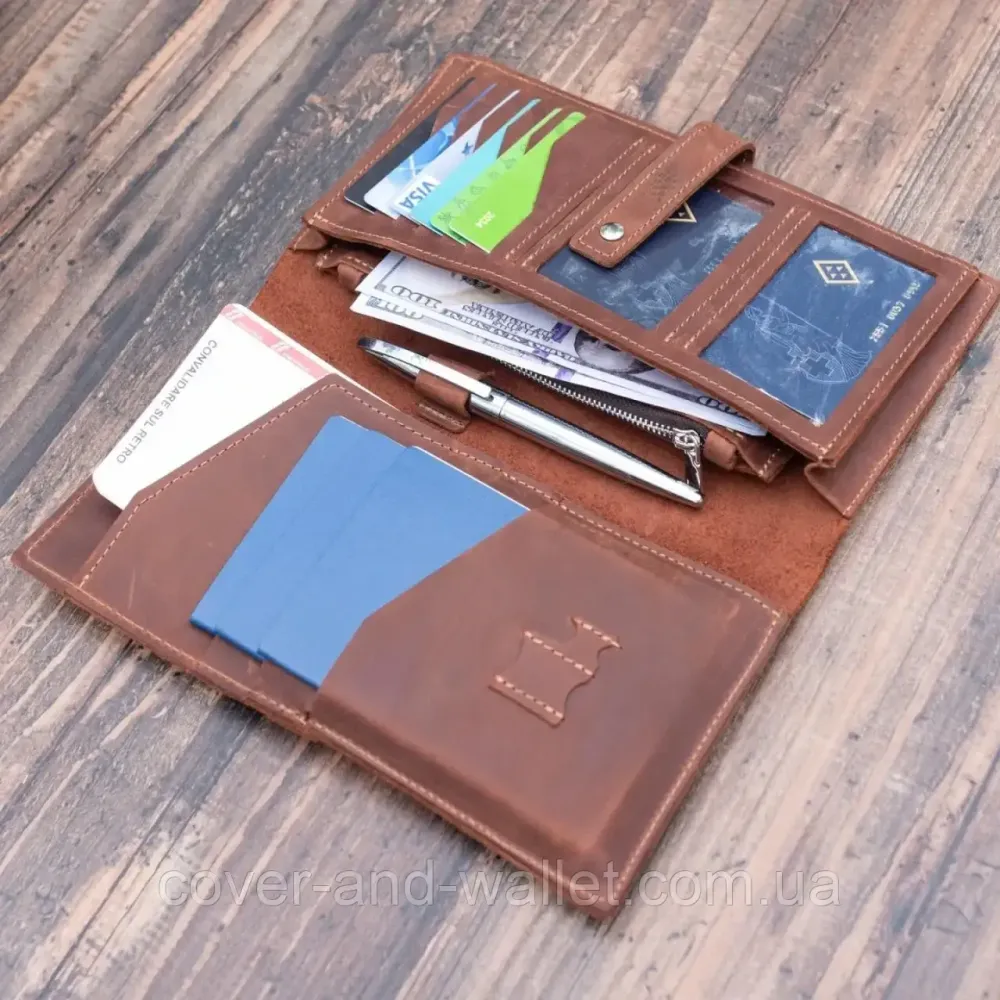 Місткий тревел-кейс (органайзер для документів) з натуральної шкіри Grande Pelle 284123 Київ - фото 1