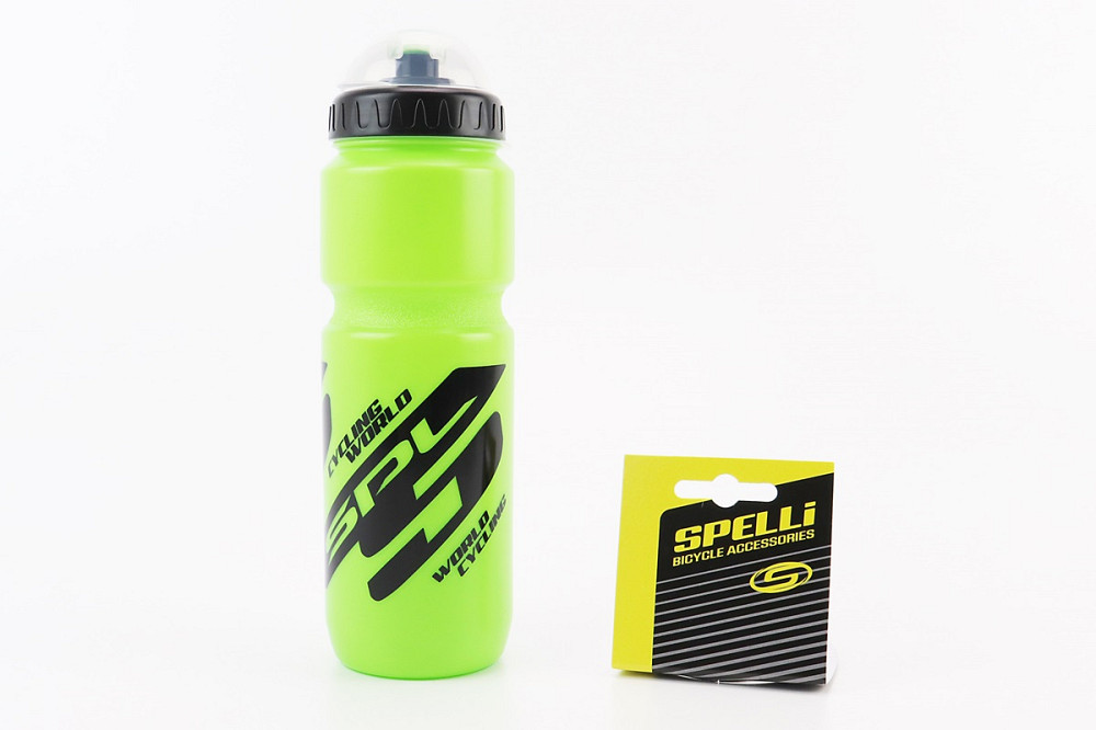 Фляга пластикова 800мл, з захисною кришкою, чорно-зелена SWB-528-L Киев - изображение 1