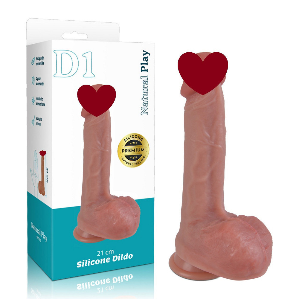 Фалоімітатор - Erospace Natural Play Silicone Dildo D1, 21 см Sex Aura Київ - фото 1