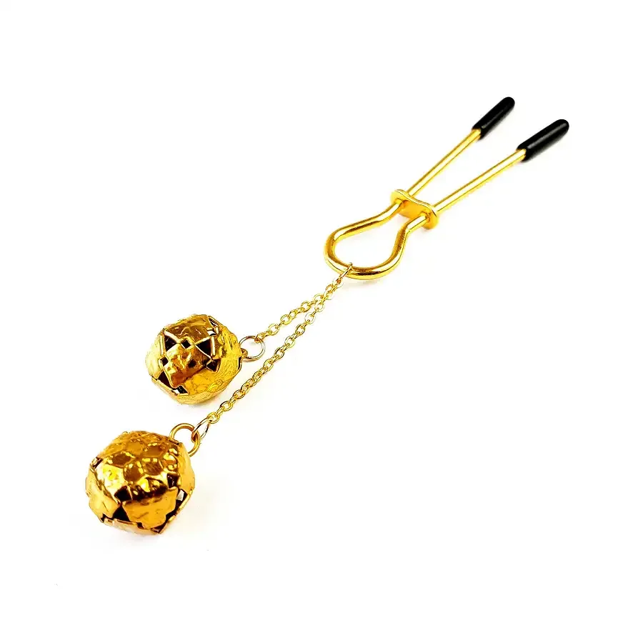 Затискач для клітора з бубонцями Art of Sex - Beverly clit clamp, Золото Львів - фото 1