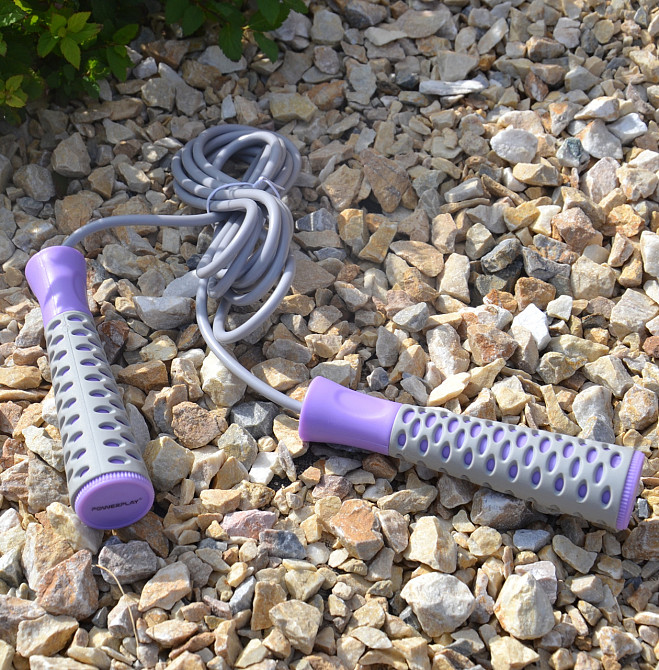 Скакалка PowerPlay 4206 Jump Rope PRO+ Сіро-фіолетова (2,75m.) Кам'янське - фото 8
